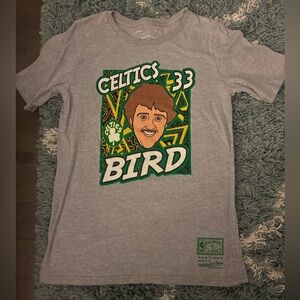 Mitchell & Ness Gray Celtics Bird Tee